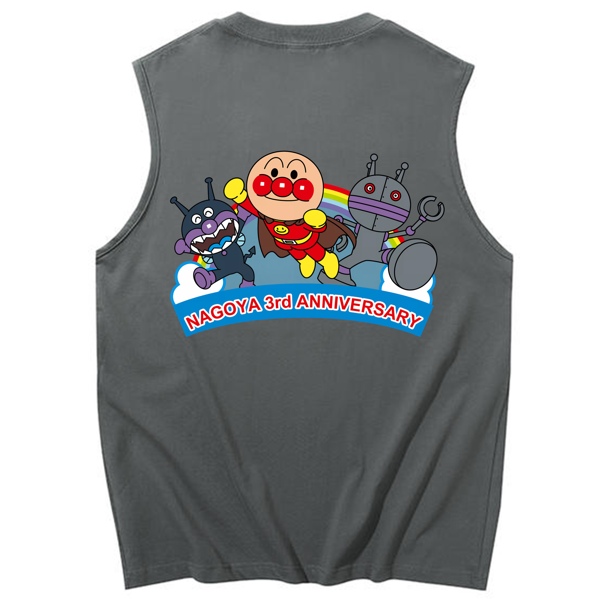 （画像用） アンパンマン Anpanman コットン100％タンクトップ（背面プリント）